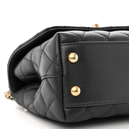 Chanel Calfskin Strass Quilted Extra Mini Coco Handle Flap Dark Grey 11 of 14