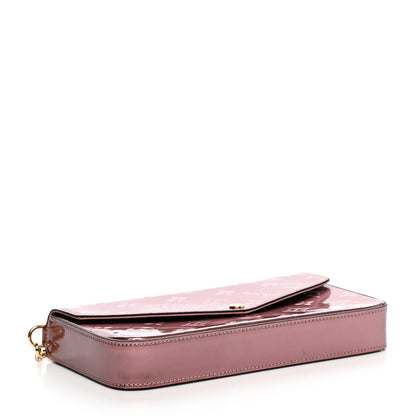 Louis Vuitton Vernis Pochette Felicie Chain Wallet Metallic Pale Pink 4 of 13