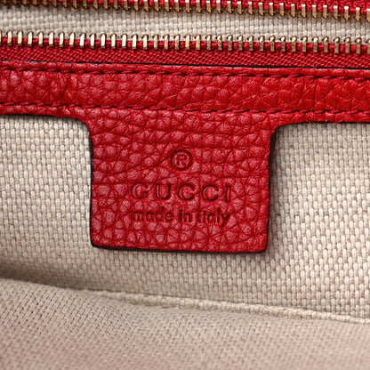 Gucci Pebbled Calfskin Large Soho Hobo Tabasco Red 6 of 9