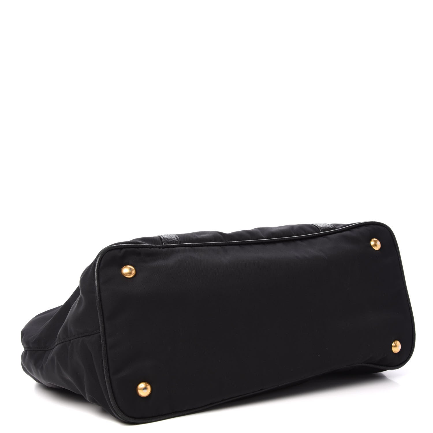 Prada Tessuto Nylon Vitello Daino Tote Black 4 of 10
