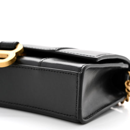 Balenciaga Shiny Box Calfskin Hourglass Chain Bag Black 10 of 12