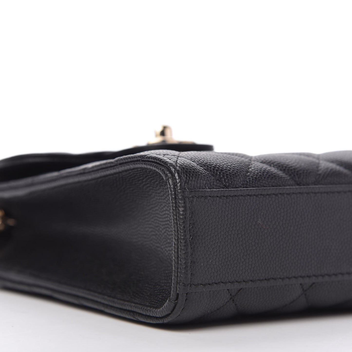 Caviar Quilted Classic Phone Holder Black