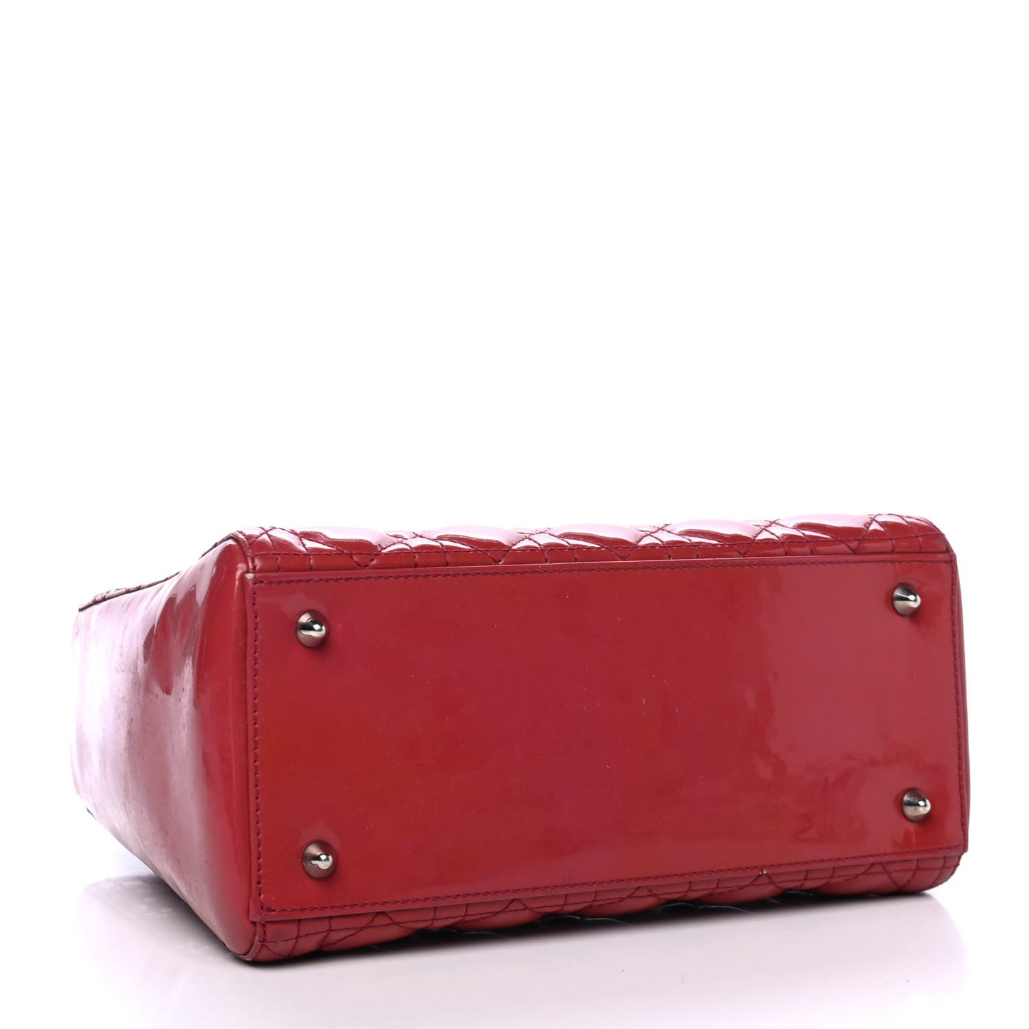 Patent Cannage Medium Lady Dior Dark Pink
