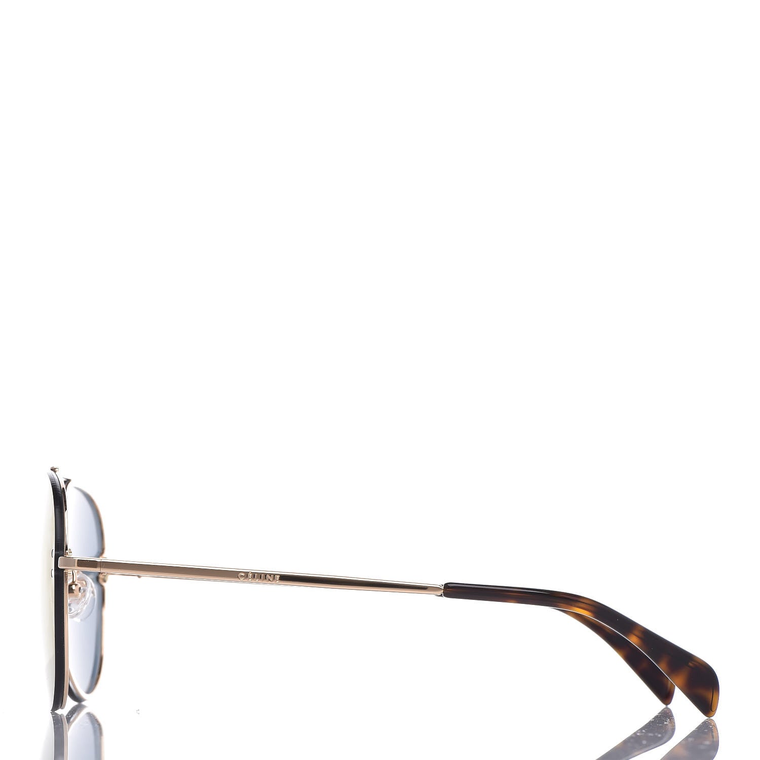 Celine Acetate Mirror Aviator Sunglasses CL41391/S Gold Grey 2 of 8