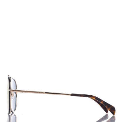 Celine Acetate Mirror Aviator Sunglasses CL41391/S Gold Grey 2 of 8