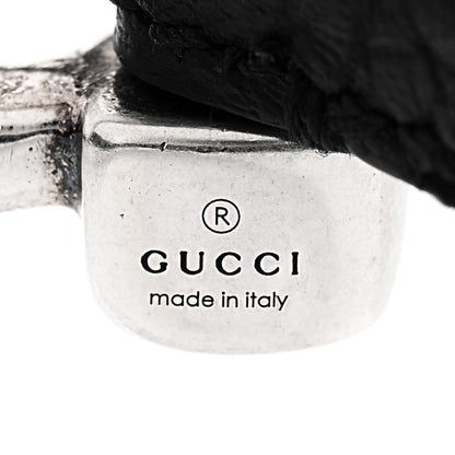 Gucci Sterling Silver Calfskin Horsebit Bracelet 3 of 6