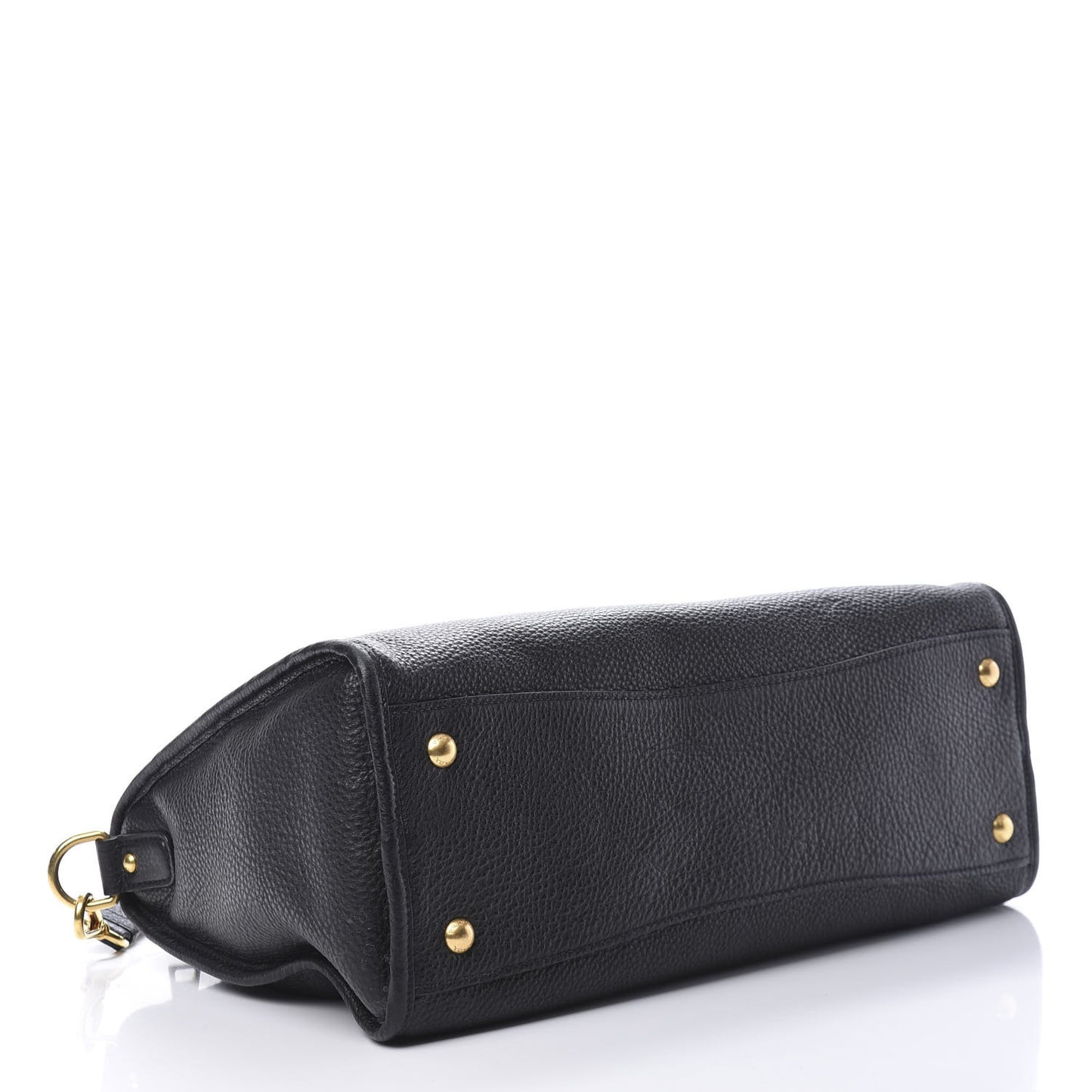 Vitello Daino Shopping Satchel Black