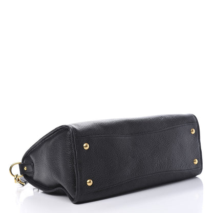 Prada Vitello Daino Shopping Satchel Black 4 of 14