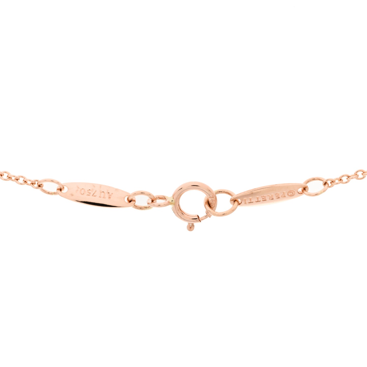 18K Rose Gold Elsa Peretti Infinity Cross Pendant Necklace