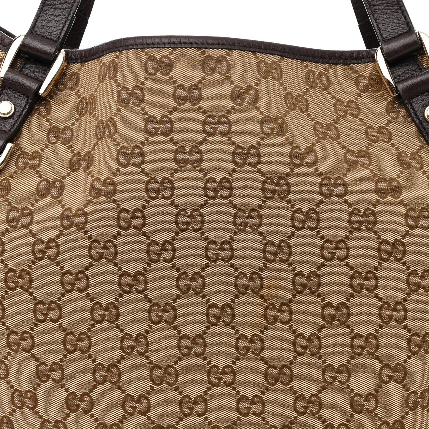 Monogram Medium Abbey Shoulder Bag Dark Brown