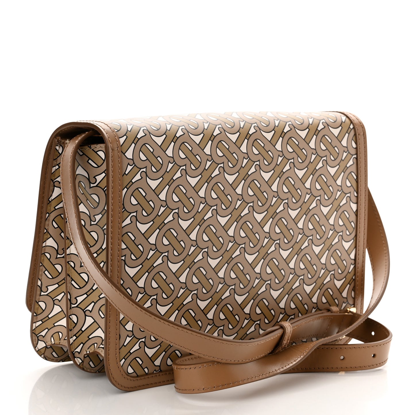 Calfskin Monogram Medium TB Bag Beige