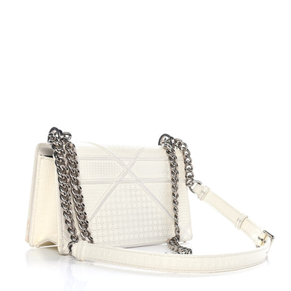 Christian Dior Patent Micro-Cannage Small Diorama Flap Bag White 2 of 5