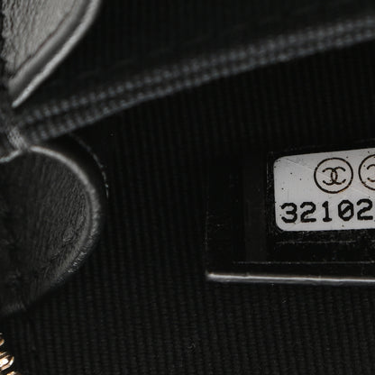 Chanel Lambskin Quilted Mini Lacquered Chain Clutch Black 7 of 11