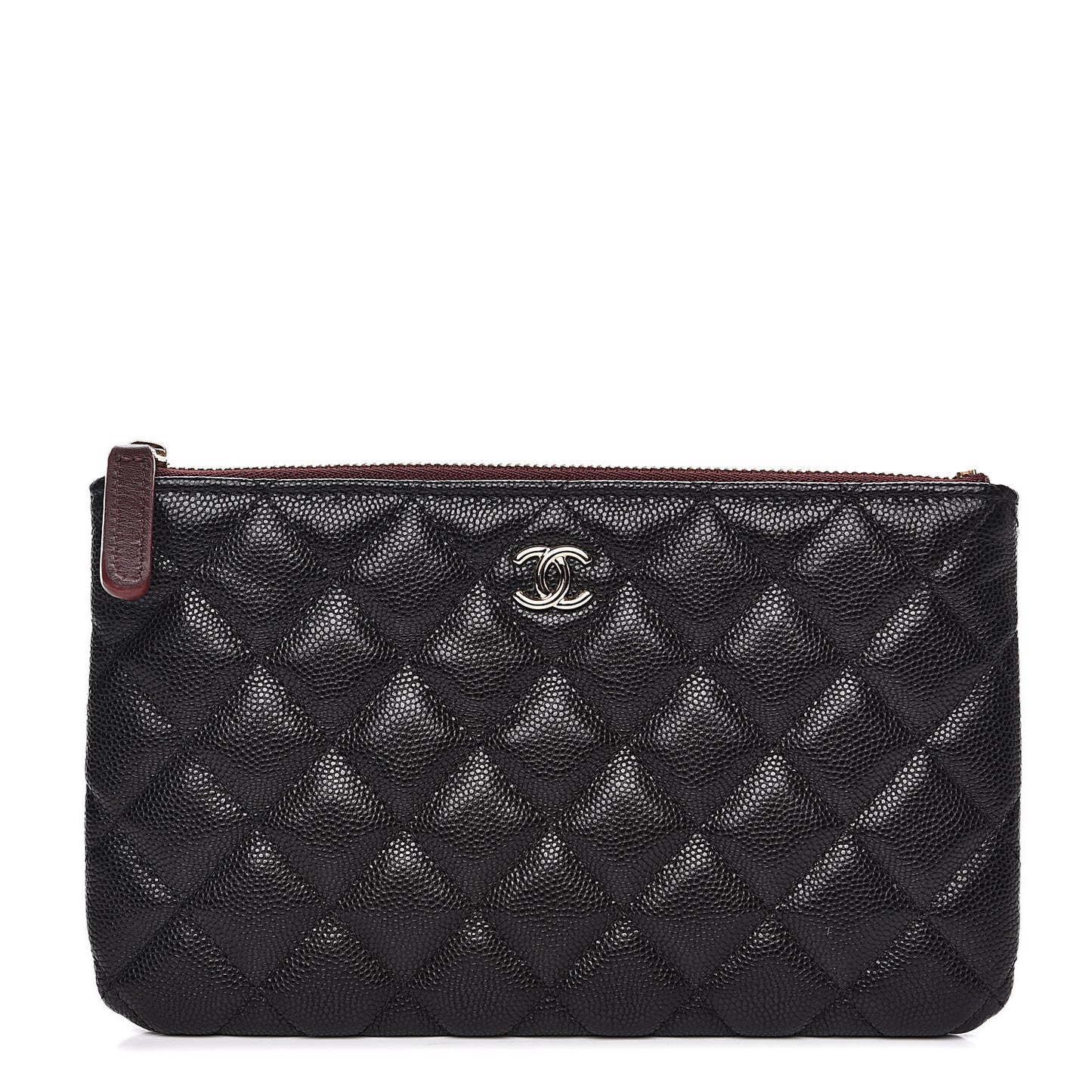 Caviar Quilted Small Pouch Black