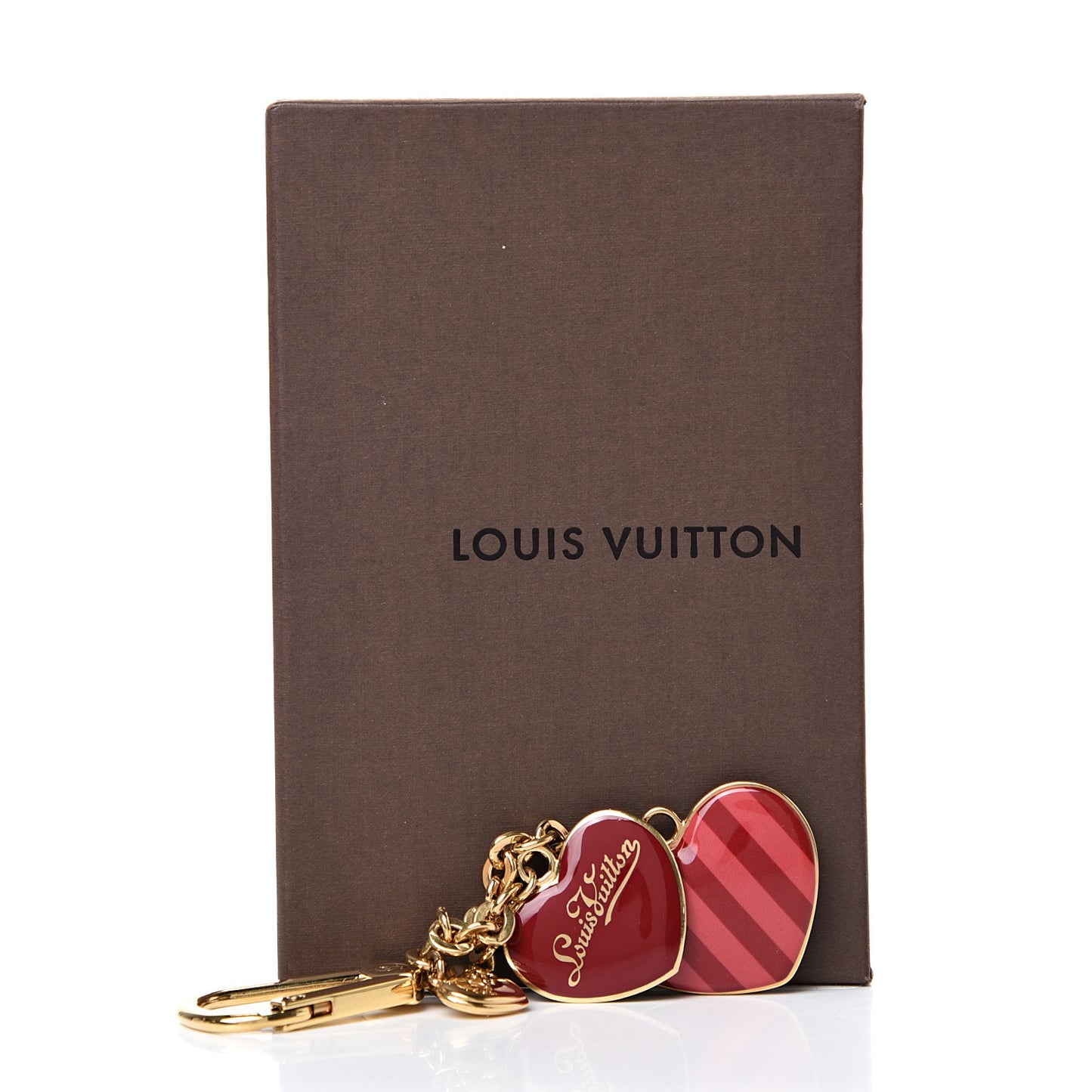 Rayures Coeur Bag Charm Key Holder Pomme D'Amour