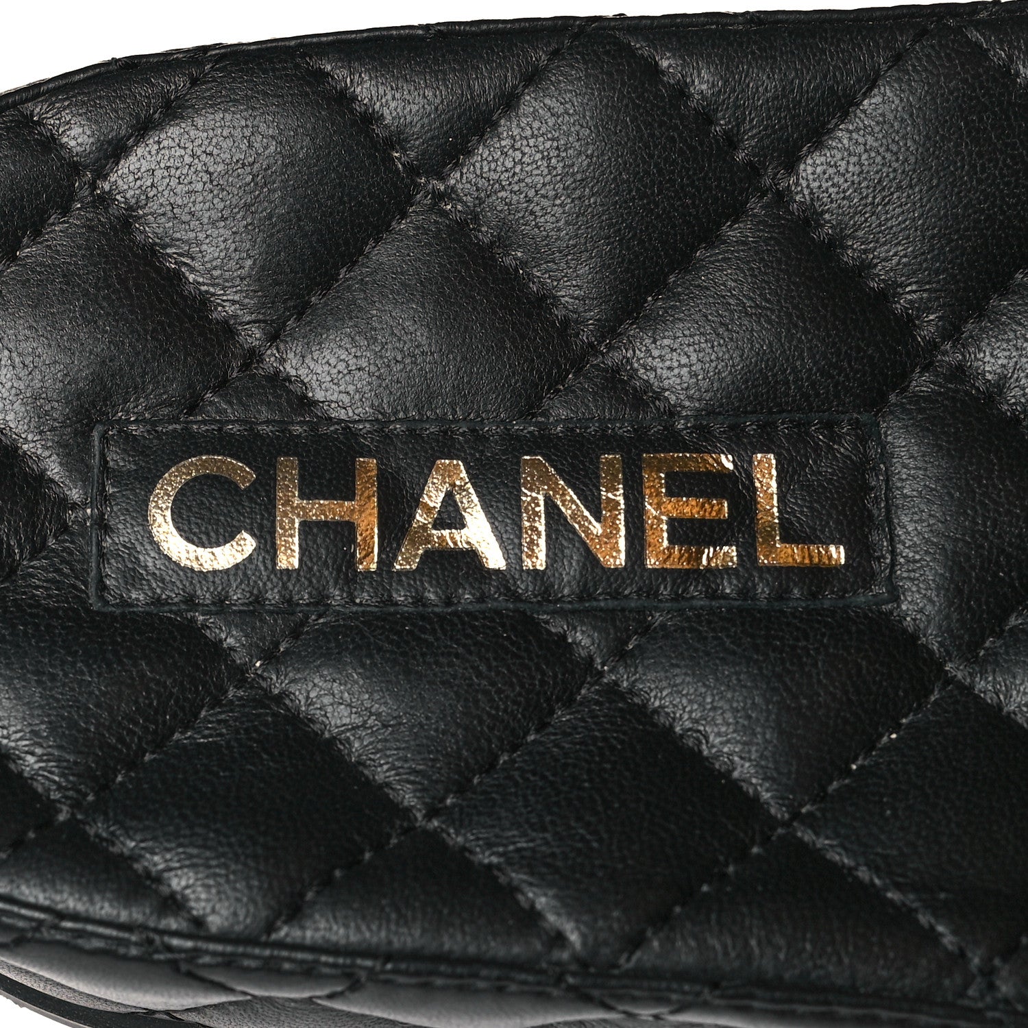 Chanel Lambskin Quilted CC Mules Sandals 38 Black 9 of 10