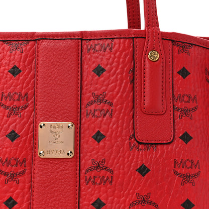 MCM Visetos Medium Liz Reversible Shopper Tote Ruby Red 11 of 21