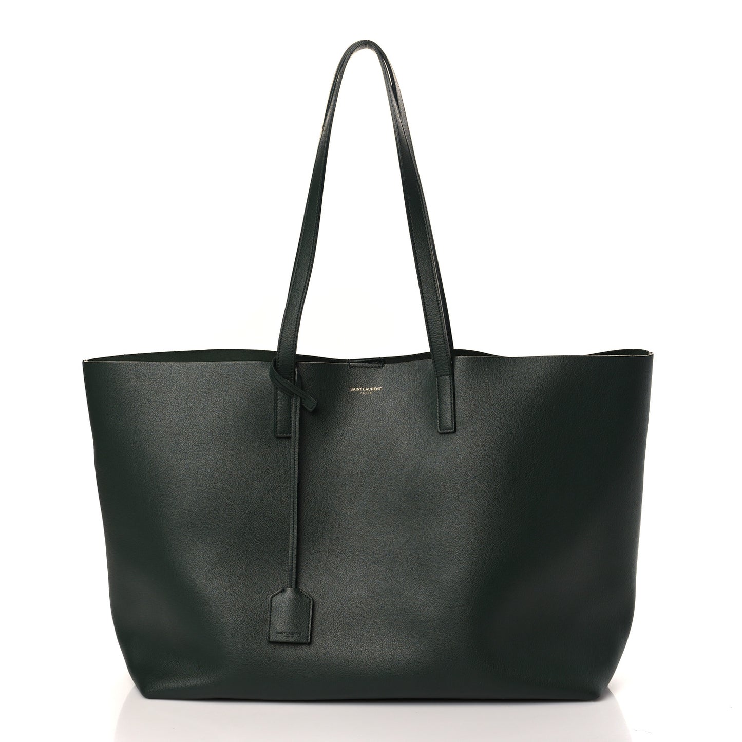 Calfskin Large Shopping Tote Dark Green
