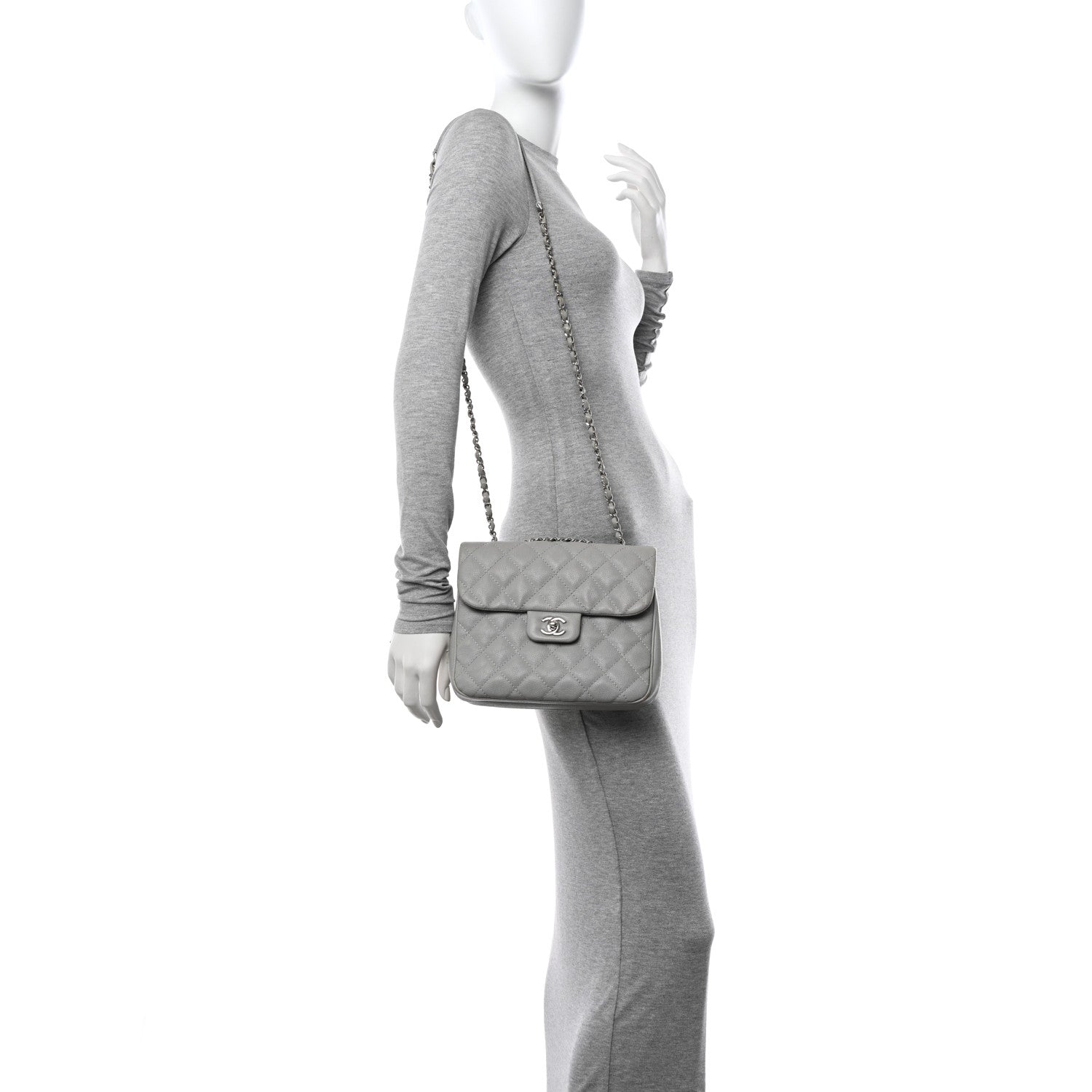 Chanel Caviar Quilted Medium Urban Companion Flap Grey 2 of 16