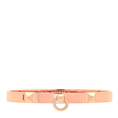 Hermes 18K Rose Gold PM Collier De Chien Bracelet ST 1 of 5