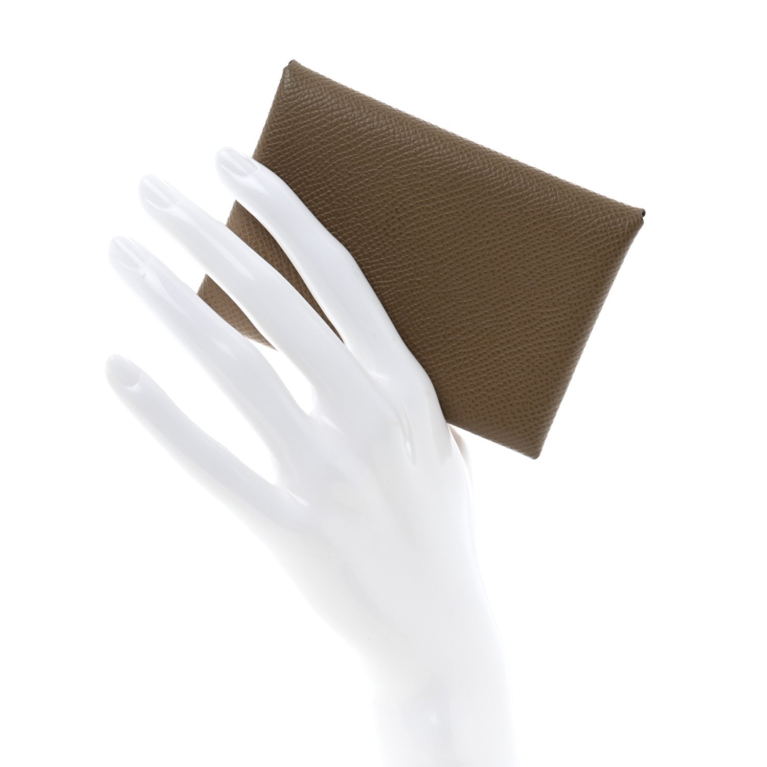 Hermes Epsom Calvi Duo Card Case Etoupe 2 of 7