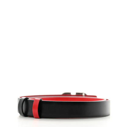 Valentino Garavani Calfskin Crystal VLogo 40mm Belt 75 Black Rouge Pur 2 of 6
