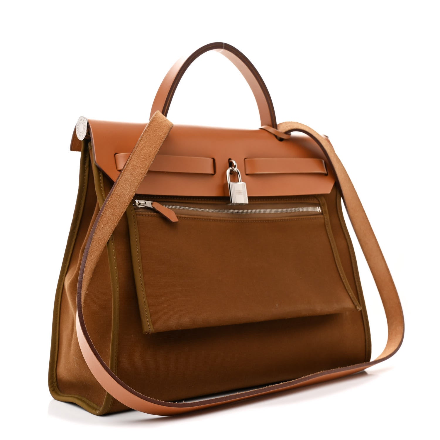 Hermes Vache Hunter Toile Herbag Zip 31 PM Alezan 3 of 11