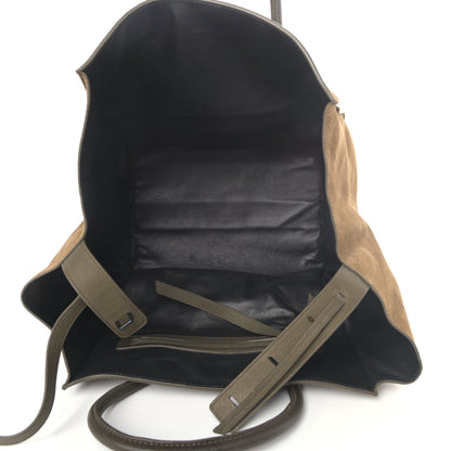 Celine Suede Medium Phantom Luggage Olive 4 of 7