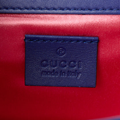 Gucci Velvet Crystal Square G Shoulder Bag Cobalt Blue 6 of 11