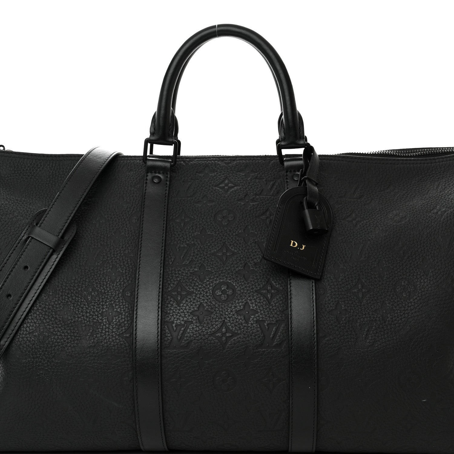 Louis Vuitton Taurillon Monogram Keepall Bandouliere 50 Black 7 of 18