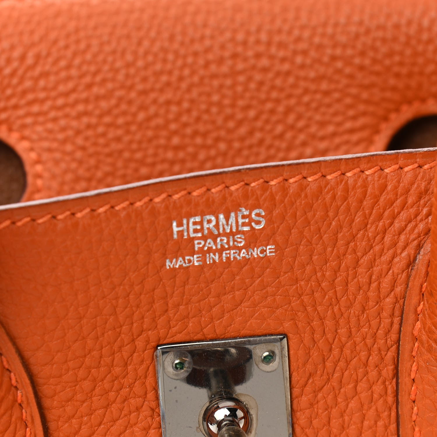 Hermes Togo Verso Birkin 25 Potiron Fauve 6 of 11