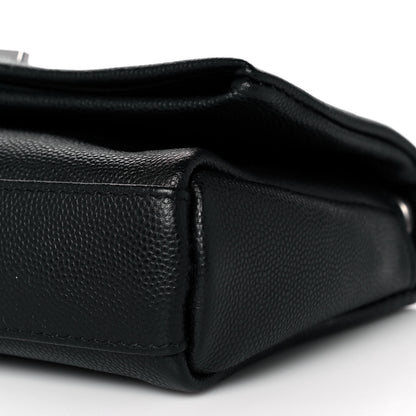 Saint Laurent Grain De Poudre Monogram Toy West Hollywood Fold-Over Bag Black 10 of 10