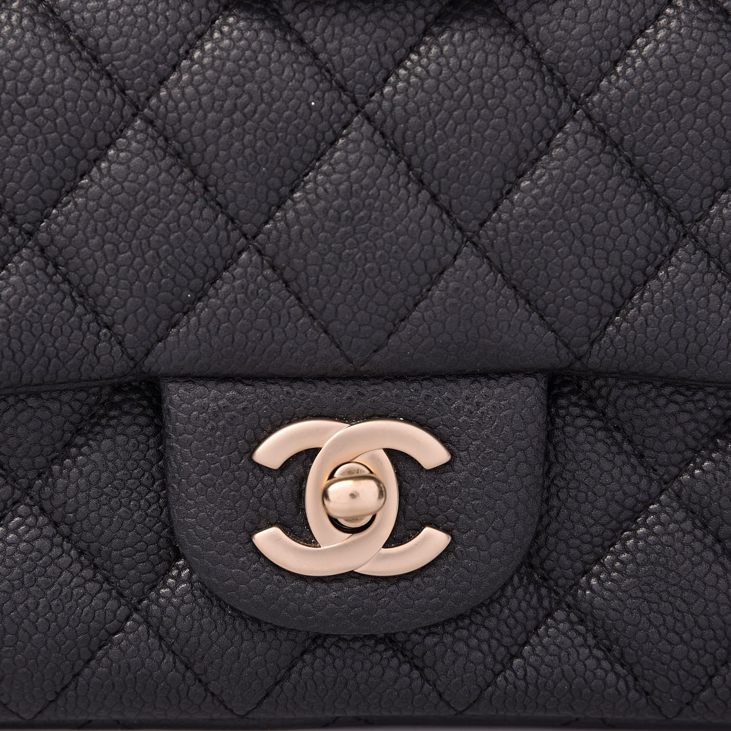 Chanel Metallic Caviar Quilted Mini Rectangular Flap Black 10 of 10
