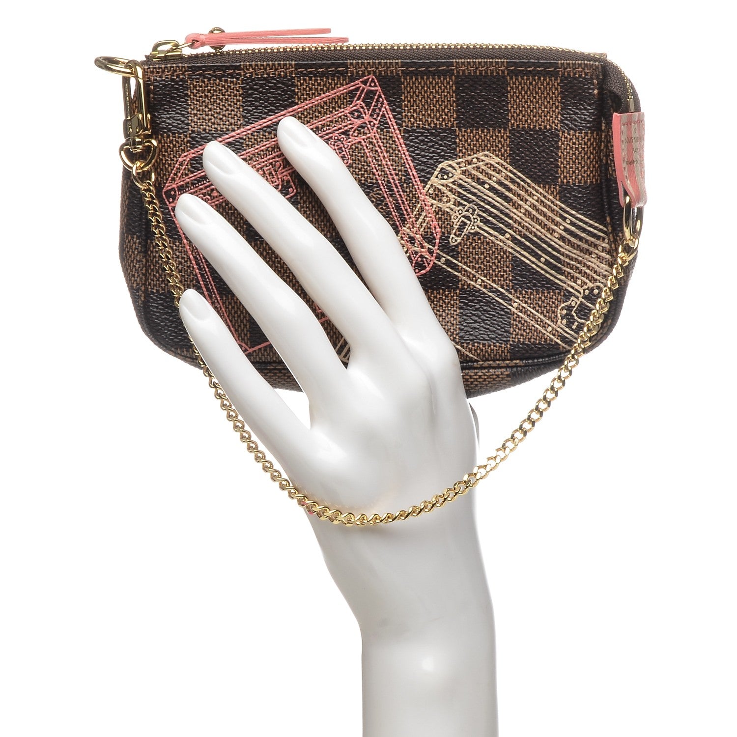 Louis Vuitton Damier Ebene 2014 Christmas Animation Mini Pochette Accessories 2 of 6