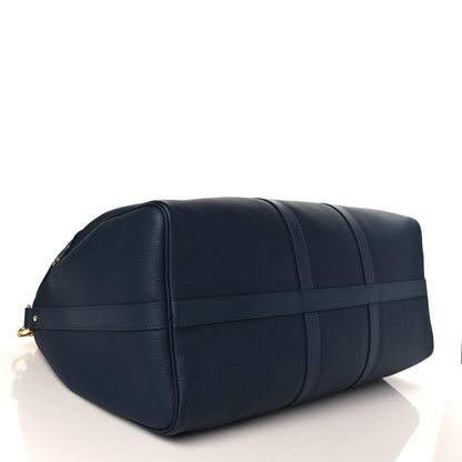 Louis Vuitton X NIGO Taurillon Monogram Denim Drip Keepall Bandouliere 50 Blue 4 of 8