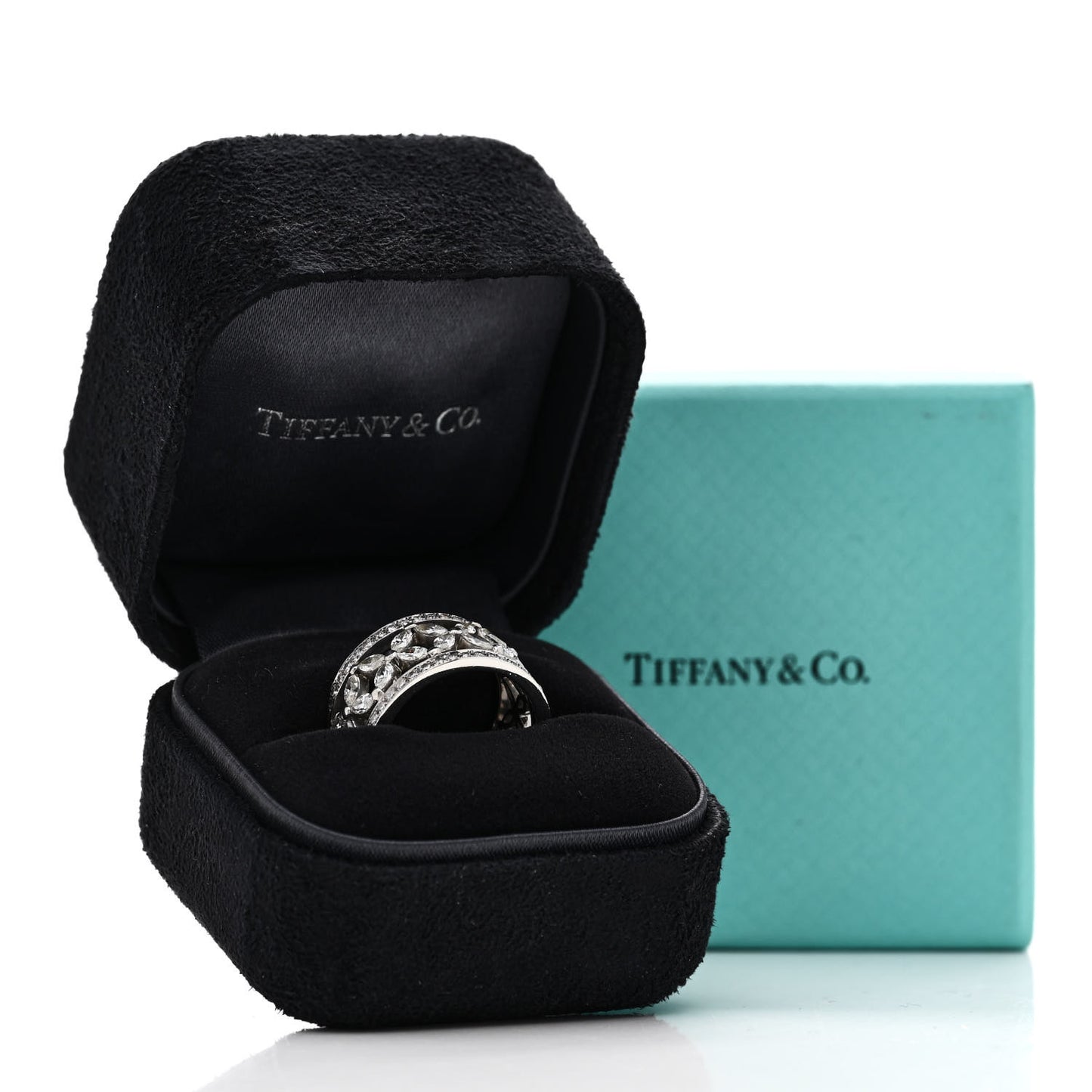 Platinum Diamond Victoria Band Ring 52 6