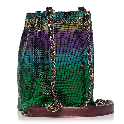 Chanel Faded Metallic Mesh Mini Bucket Bag Multicolor 3 of 10