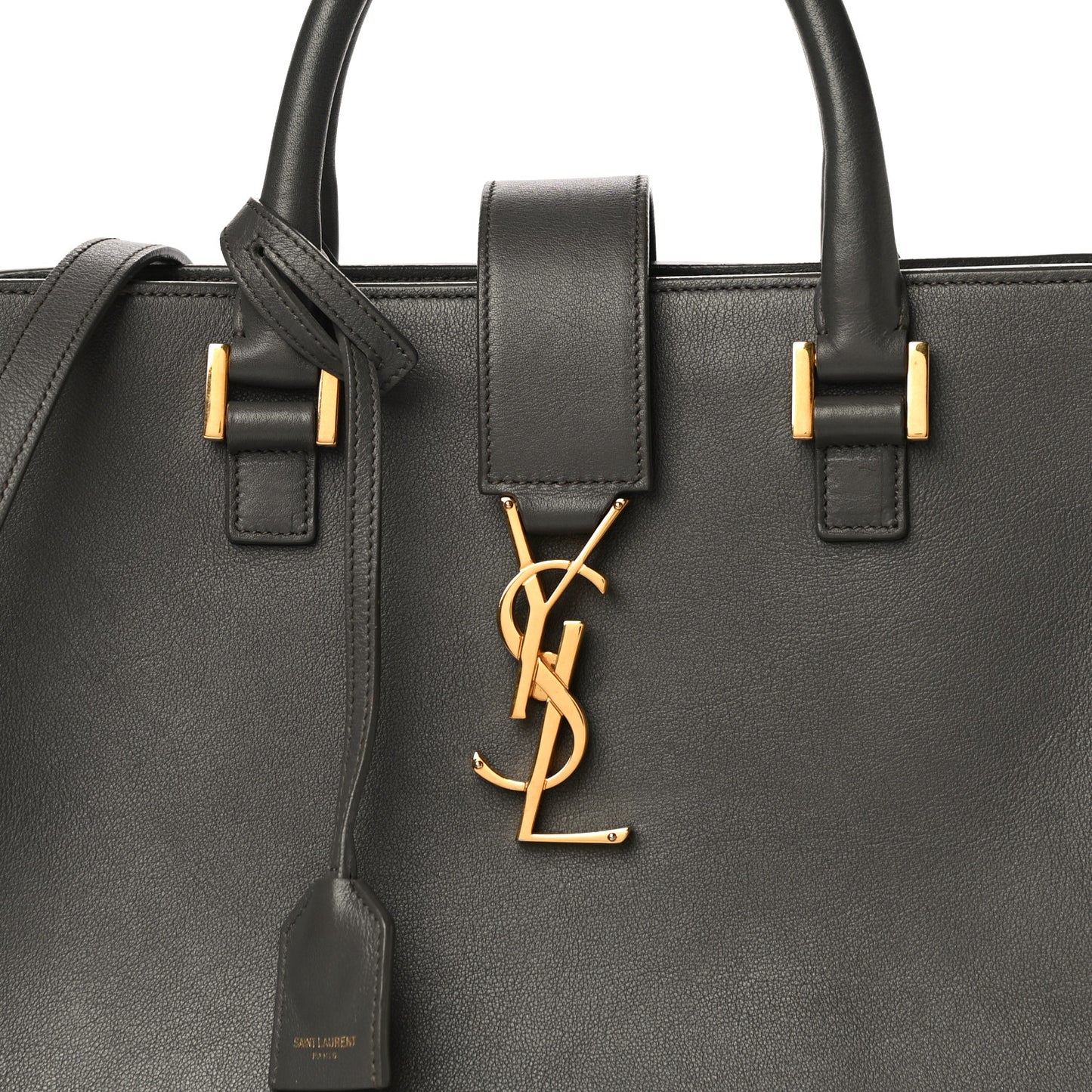 Calfskin Monogram Small Cabas Black