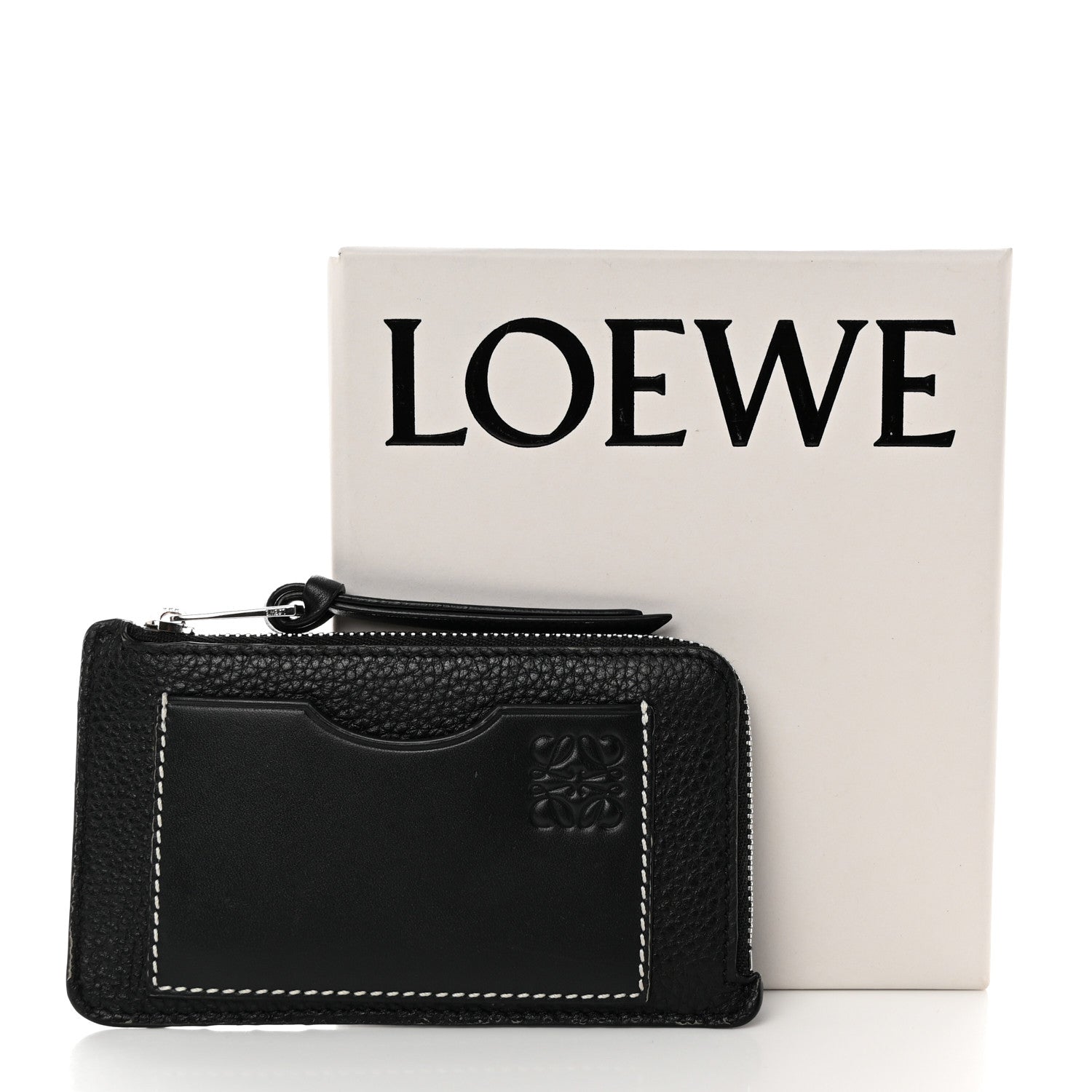 Loewe Soft Grained Calfskin Coin Card Holder Black 13 of 13