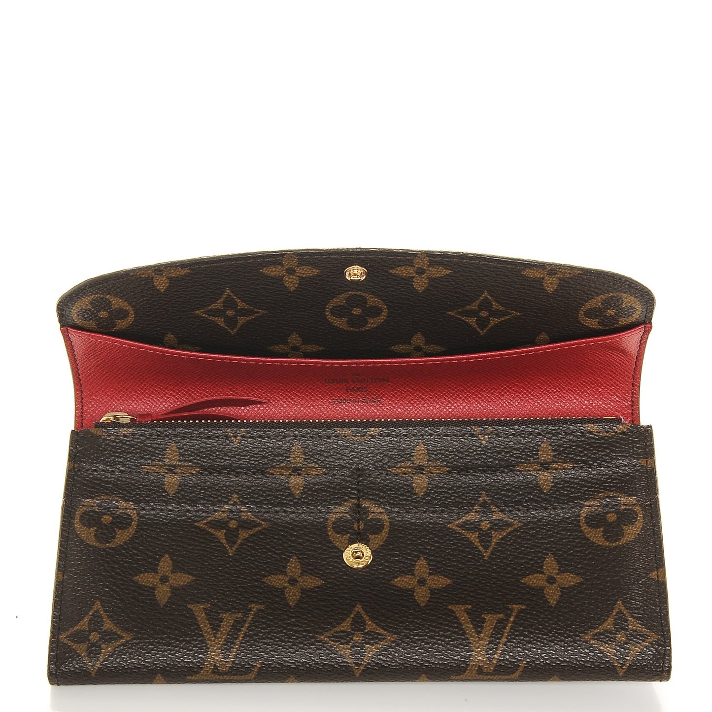 Monogram Emilie Wallet Red