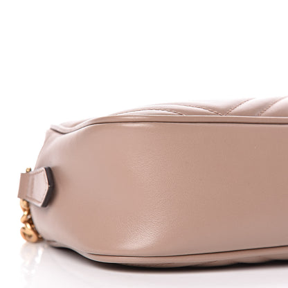 Gucci Calfskin Matelasse Small GG Marmont Chain Shoulder Bag Porcelain Rose 9 of 13