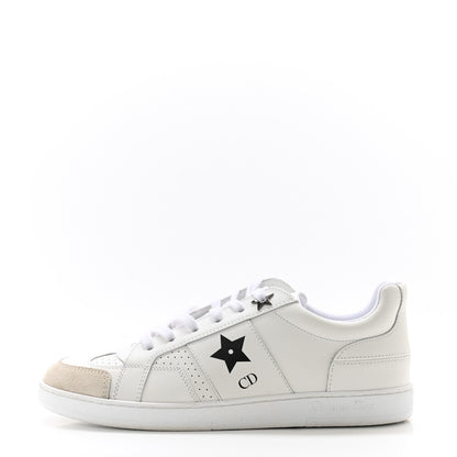 Christian Dior Calfskin Suede Dior Star Low Top Sneakers 36 White Black 1 of 10