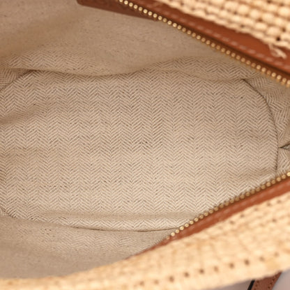 Loewe Calfskin Raffia Paulas Ibiza Pochette Bag Natural Tan 5 of 12