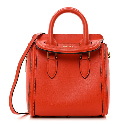 Alexander McQueen Grain Calfskin Mini Heroine Orange 1 of 11