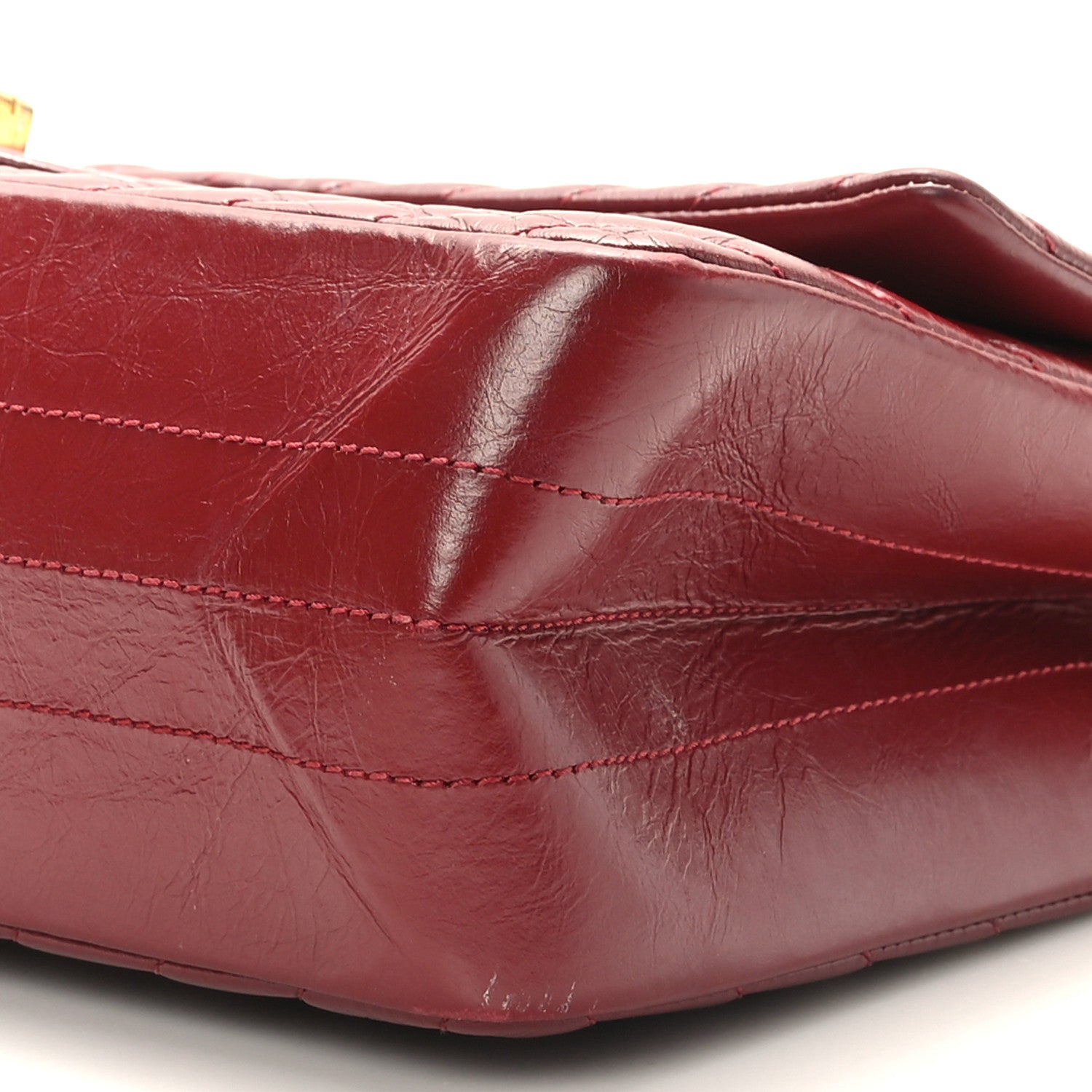 Chanel Aged Calfskin Chevron Quilted 2.55 Reissue 226 Flap Red 9 of 9