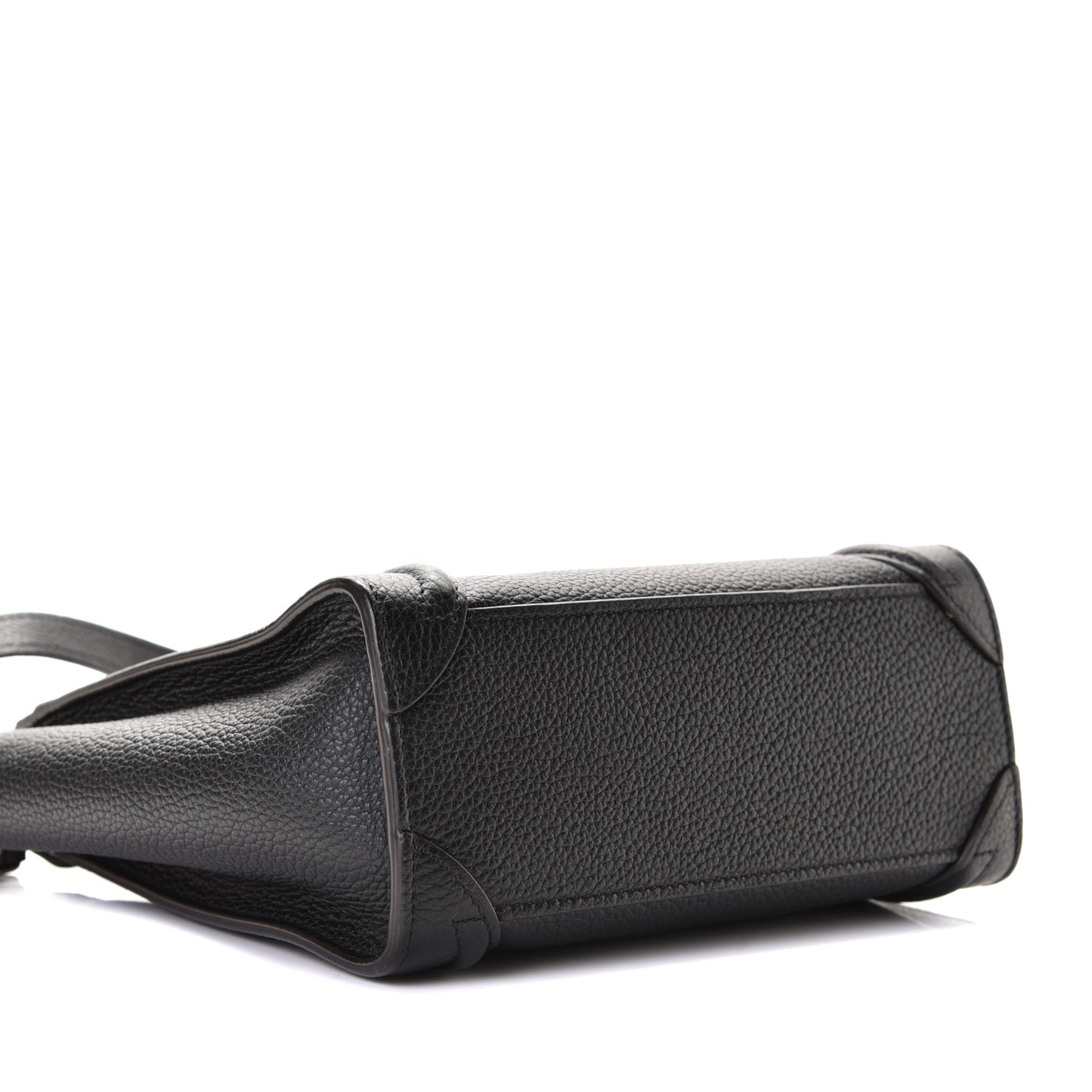 Drummed Calfskin Nano Luggage Black