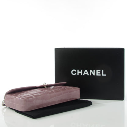Chanel Patent Quilted East West Chocolate Bar Flap Light Purple 3 of 11