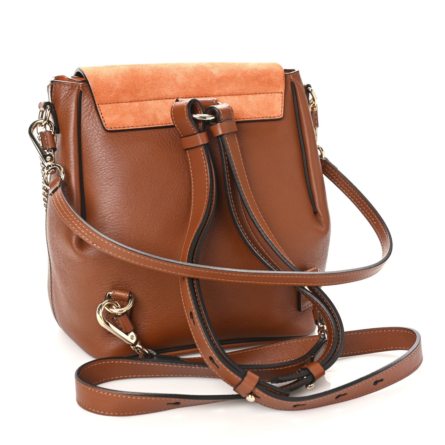 Chloe Suede Calfskin Medium Faye Backpack Tan 3 of 8