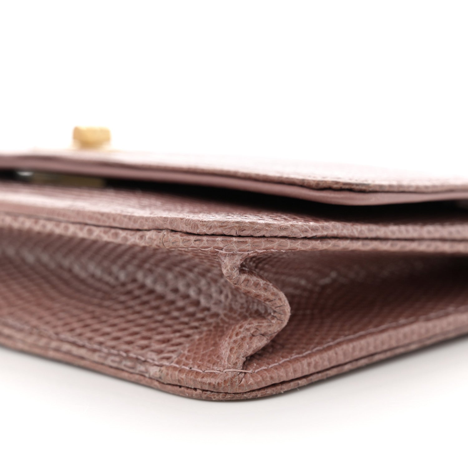 Chanel Lizard Reissue Wallet on Chain WOC Pink 10 of 11