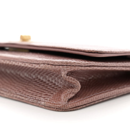 Chanel Lizard Reissue Wallet on Chain WOC Pink 10 of 11